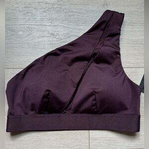 VICTORIA’S SECRET One Shoulder Sport Bra Size S Petite Burgundy NEW